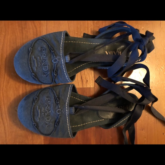 Prada Flats with Ribbon Laces - Picture 2 of 8